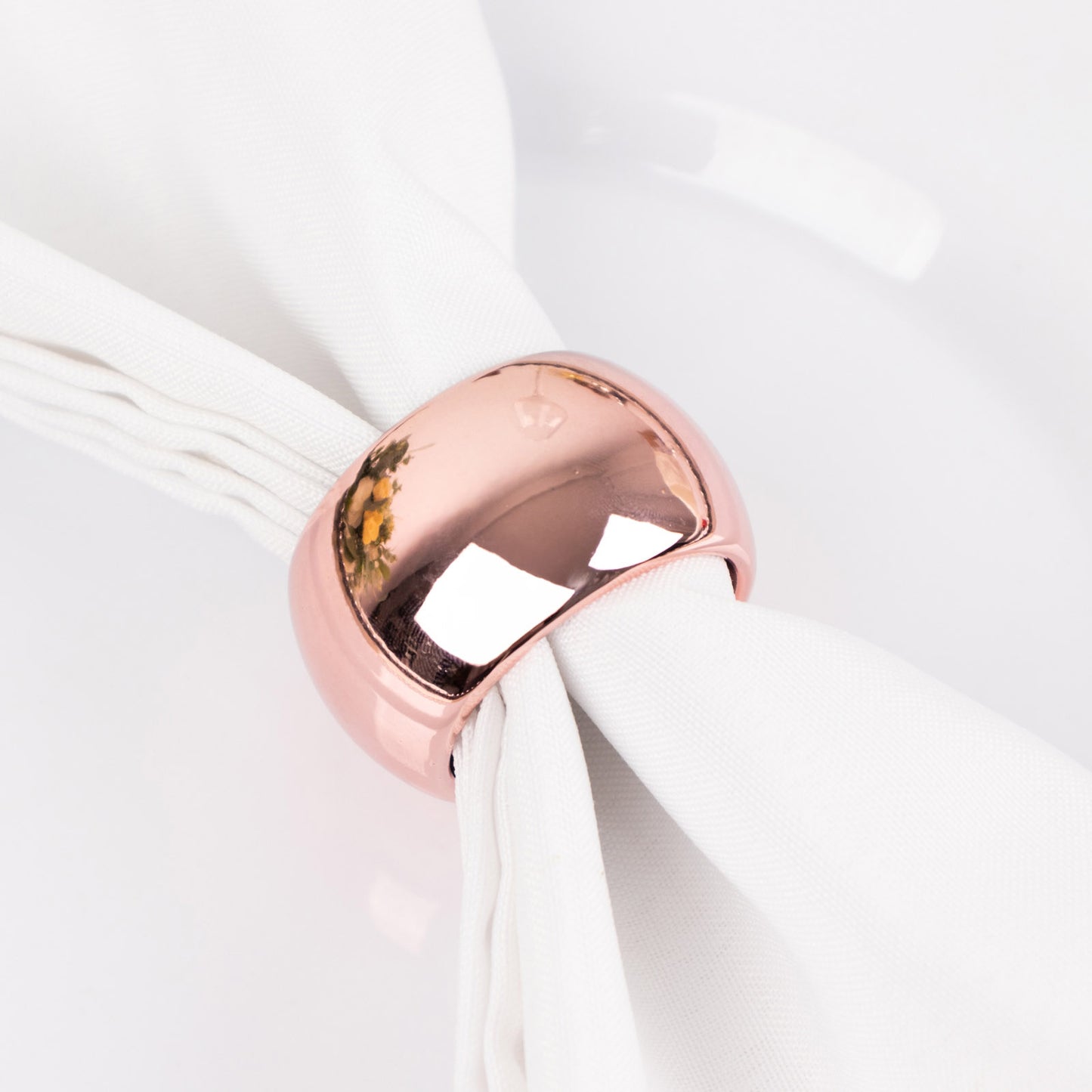 4 Pack Blush | Rose Gold Acrylic Napkin Rings#whtbkgd