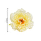 Ivory floral napkin rings with silk peony flower for elegant table settings.