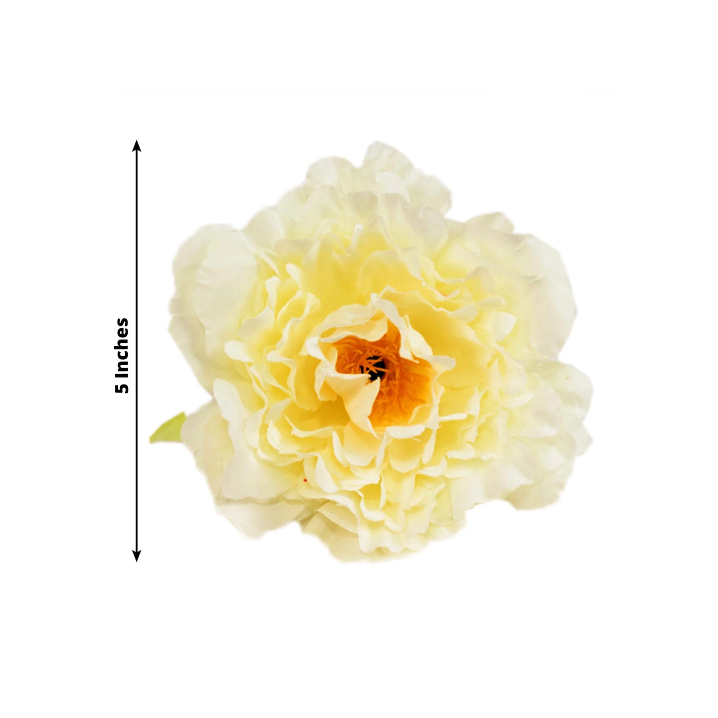 Ivory floral napkin rings with silk peony flower for elegant table settings.