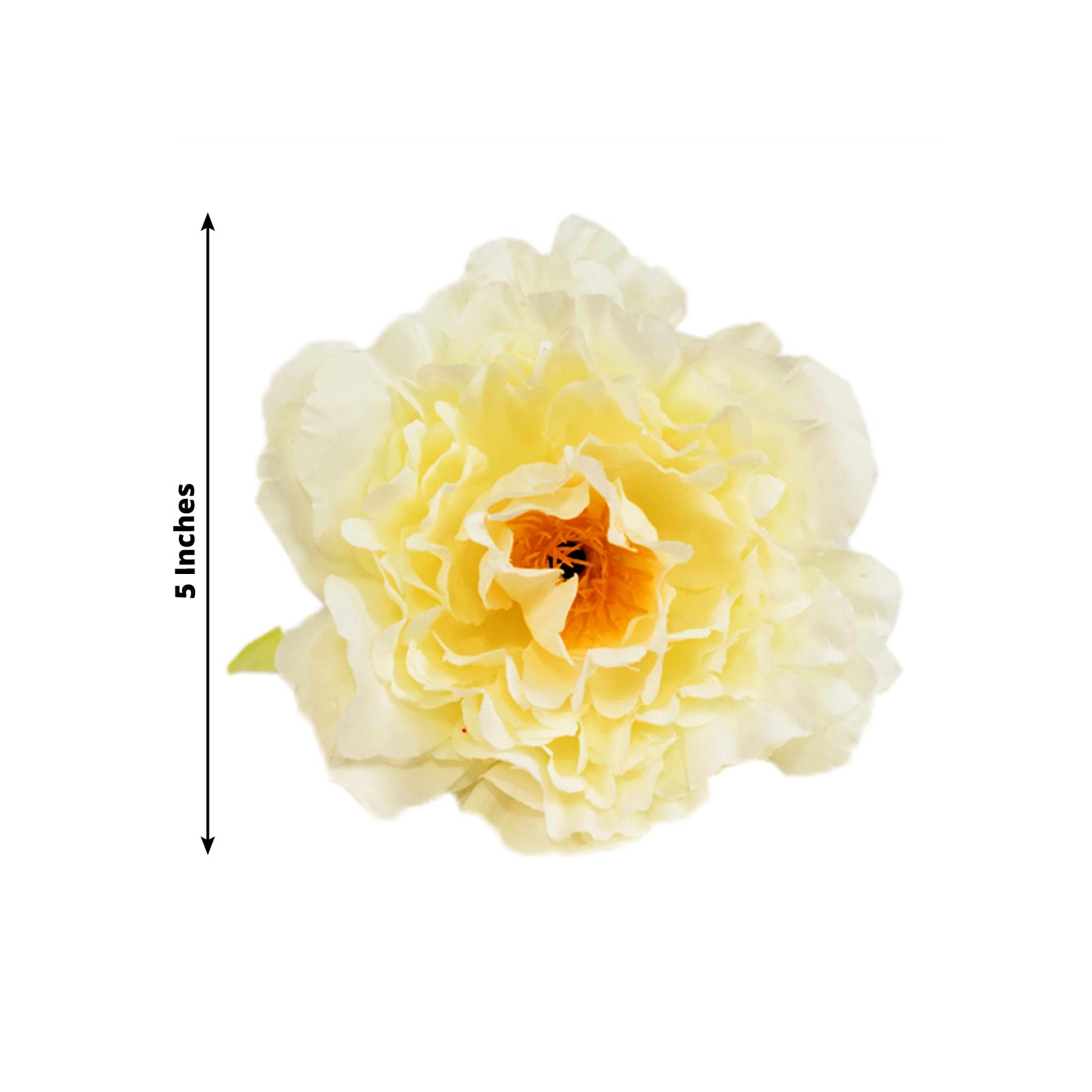 Ivory floral napkin rings with silk peony flower for elegant table settings.