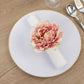4-Pack Napkin Holders with Silk Peony Flower – Pink Floral Napkin Rings for Dining Table Settings
