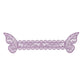 12 Pack Lavender 3D Butterfly Shimmery Paper Napkin Holders, Laser Cut Disposable Napkin Rings Bands with Lace Pattern