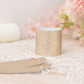 50 Pack Beige Glitter Paper Napkin Holders, 1.5" Disposable Napkin Rings