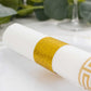 50 Pack Gold Glitter Paper Napkin Holders, 1.5" Disposable Napkin Rings