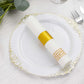 50 Pack Gold Glitter Paper Napkin Holders, 1.5" Disposable Napkin Rings