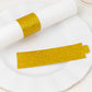 50 Pack Gold Glitter Paper Napkin Holders, 1.5" Disposable Napkin Rings