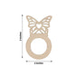 10 Pack Natural Wooden Butterfly Farmhouse Napkin Holders, 3" Boho Rustic Napkin Rings
