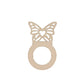 10 Pack Natural Wooden Butterfly Farmhouse Napkin Holders, 3" Boho Rustic Napkin Rings