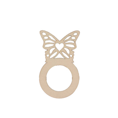 Rustic Charm with Natural Wooden Butterfly Napkin Holders