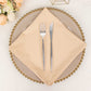 5 Pack Beige Scuba Cloth Napkins, Wrinkle-Free Reusable Dinner Napkins - 20"x20"