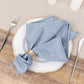 5 Pack Dusty Blue Scuba Cloth Napkins, Wrinkle-Free Reusable Dinner Napkins - 20"x20"