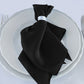 5 Pack Black Scuba Cloth Napkins, Wrinkle-Free Reusable Dinner Napkins - 20"x20"