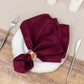 5 Pack Burgundy Scuba Cloth Napkins, Wrinkle-Free Reusable Dinner Napkins - 20"x20"