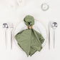 5 Pack Dusty Sage Green Scuba Cloth Napkins, Wrinkle-Free Reusable Dinner Napkins - 20"x20"