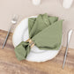 5 Pack Dusty Sage Green Scuba Cloth Napkins, Wrinkle-Free Reusable Dinner Napkins - 20"x20"