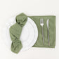 5 Pack Dusty Sage Green Scuba Cloth Napkins, Wrinkle-Free Reusable Dinner Napkins - 20"x20"