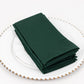 5 Pack Hunter Emerald Green Scuba Cloth Napkins, Wrinkle-Free Reusable Dinner Napkins - 20"x20"