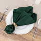 5 Pack Hunter Emerald Green Scuba Cloth Napkins, Wrinkle-Free Reusable Dinner Napkins - 20"x20"