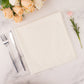 5 Pack Ivory Scuba Cloth Napkins, Wrinkle-Free Reusable Dinner Napkins - 20"x20"