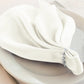 5 Pack Ivory Scuba Cloth Napkins, Wrinkle-Free Reusable Dinner Napkins - 20"x20"
