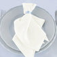 5 Pack Ivory Scuba Cloth Napkins, Wrinkle-Free Reusable Dinner Napkins - 20"x20"