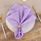 5 Pack Lavender Lilac Scuba Cloth Napkins, Wrinkle-Free Reusable Dinner Napkins - 20"x20"