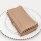 5 Pack Nude Scuba Cloth Napkins, Wrinkle-Free Reusable Dinner Napkins - 20"x20"
