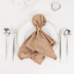 5 Pack Nude Scuba Cloth Napkins, Wrinkle-Free Reusable Dinner Napkins - 20"x20"