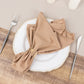 5 Pack Nude Scuba Cloth Napkins, Wrinkle-Free Reusable Dinner Napkins - 20"x20"