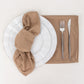 5 Pack Nude Scuba Cloth Napkins, Wrinkle-Free Reusable Dinner Napkins - 20"x20"