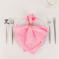 5 Pack Pink Scuba Cloth Napkins, Wrinkle-Free Reusable Dinner Napkins - 20"x20"