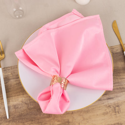 Wrinkle-Free Pink Scuba Fabric Napkins