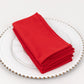 5 Pack Red Scuba Cloth Napkins, Wrinkle-Free Reusable Dinner Napkins - 20"x20"