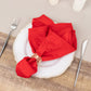 5 Pack Red Scuba Cloth Napkins, Wrinkle-Free Reusable Dinner Napkins - 20"x20"