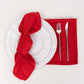 5 Pack Red Scuba Cloth Napkins, Wrinkle-Free Reusable Dinner Napkins - 20"x20"