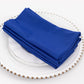 5 Pack Royal Blue Scuba Cloth Napkins, Wrinkle-Free Reusable Dinner Napkins - 20"x20"