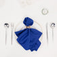 5 Pack Royal Blue Scuba Cloth Napkins, Wrinkle-Free Reusable Dinner Napkins - 20"x20"