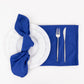 5 Pack Royal Blue Scuba Cloth Napkins, Wrinkle-Free Reusable Dinner Napkins - 20"x20"