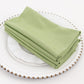 5 Pack Sage Green Scuba Cloth Napkins, Wrinkle-Free Reusable Dinner Napkins - 20"x20"