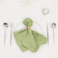 5 Pack Sage Green Scuba Cloth Napkins, Wrinkle-Free Reusable Dinner Napkins - 20"x20"