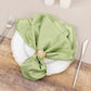5 Pack Sage Green Scuba Cloth Napkins, Wrinkle-Free Reusable Dinner Napkins - 20"x20"