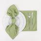 5 Pack Sage Green Scuba Cloth Napkins, Wrinkle-Free Reusable Dinner Napkins - 20"x20"