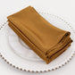 5 Pack Shimmer Gold Scuba Dinner Napkins, Wrinkle-Free Reusable Cloth Napkins - 20"x20"