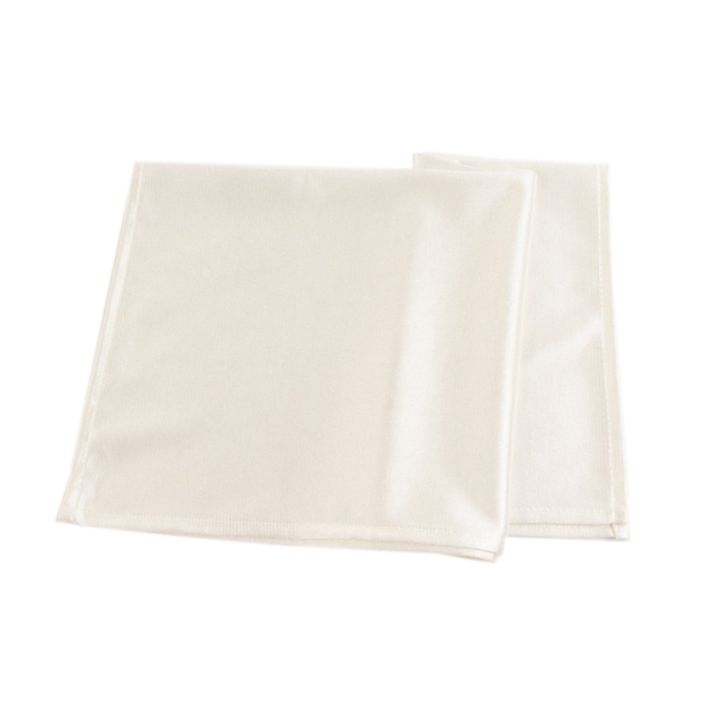 5 Pack Shimmer Pearl White Premium Scuba Dinner Napkins, Wrinkle-Free Reusable Cloth Napkins - 20"x20"