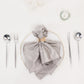 5 Pack Shimmer Silver Scuba Dinner Napkins, Wrinkle-Free Reusable Cloth Napkins - 20"x20"