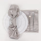 5 Pack Shimmer Silver Scuba Dinner Napkins, Wrinkle-Free Reusable Cloth Napkins - 20"x20"