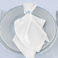 5 Pack White Scuba Cloth Napkins, Wrinkle-Free Reusable Dinner Napkins - 20"x20"