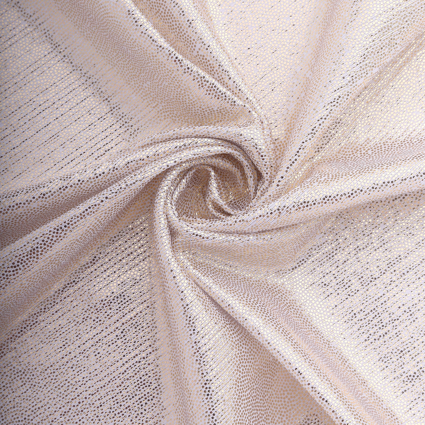 Beige shimmer sequin dots polyester table napkin, reusable and sparkly.