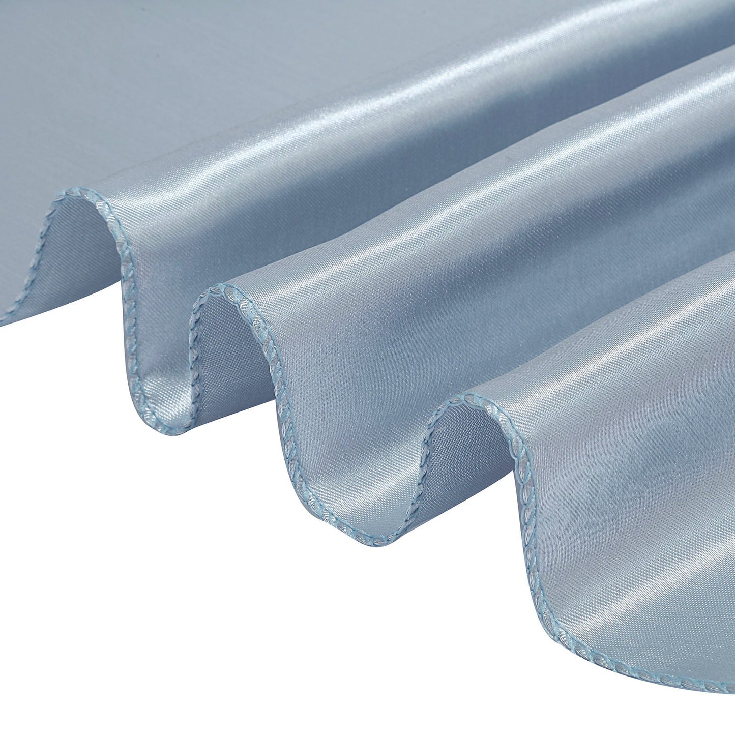 20 Inch x 20 Inch Seamless Wrinkle Resistant Dusty Blue Satin Cloth Dinner Napkins 5 Pack 