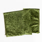 5 Pack Dusty Sage Green Premium Crushed Velvet Linen Napkins, Decorative Soft Cloth Dinner Napkins -